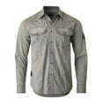 thumbnail image 1 of ZIMEGO Men's Stretch Flex Slim Color Washed Vintage Rugged Fashion Button Shirts, 1 of 7