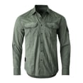 thumbnail image 1 of ZIMEGO Men's Stretch Flex Slim Color Washed Vintage Rugged Fashion Button Shirts, 1 of 6