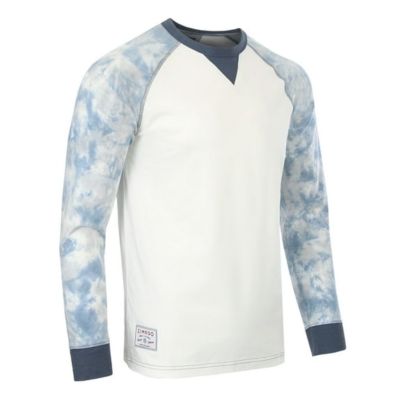 ZIMEGO Mens 3/4 Long Sleeve Modern Fit Contrast Raglan Casual Crew Neck T-Shirts