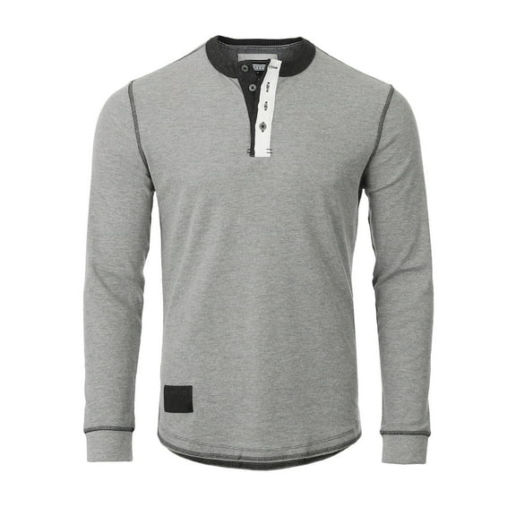 ZIMEGO Mens Long Sleeve Casual Thermal Button Henley