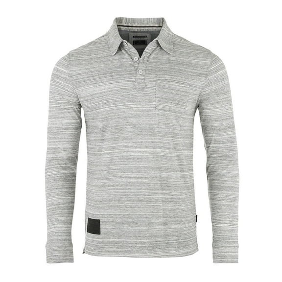 ZIMEGO Mens Long Sleeve Vintage Color Contrast Placket Pocket Polo Shirts