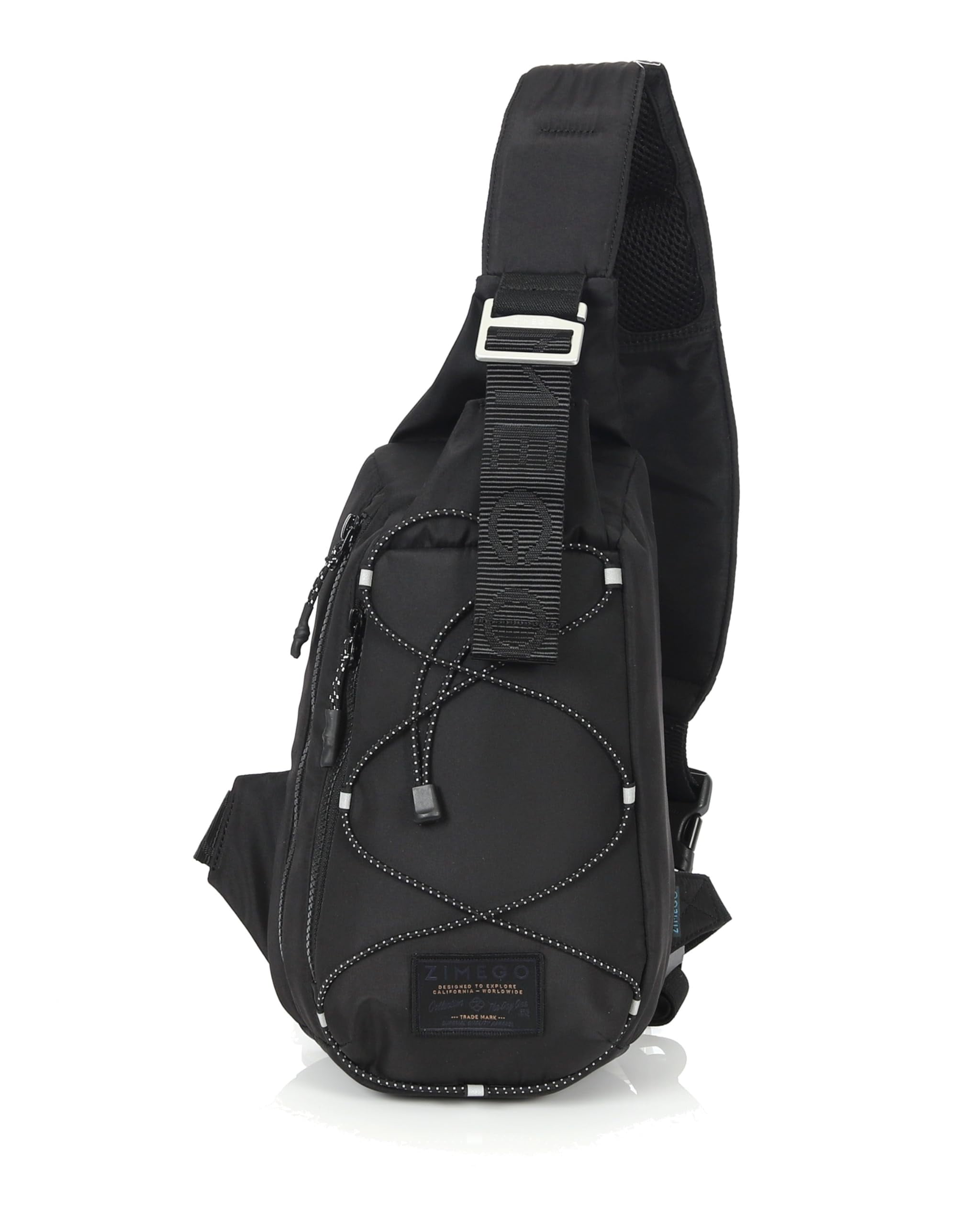 ZIMEGO Tactical Fanny Pack and Crossbody Bag - Utility Sling Bag for Travel and Outdoor, Black