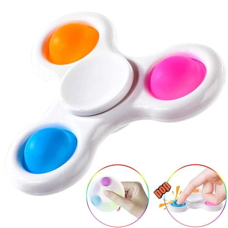 ZIMFANQI Pop It Fidget Spinners Toys Pop Its Simple Dimple Fidgets Popper Mini Push-popping Bubble Fidget Sensory Toy Rotatable Hands Spinner Autism Anxiety Stress Relief Toys Gifts for Kids Adults