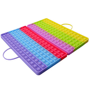 ZIMFANQI Pop It Fidget Toy Jumbo Big Pop Its Game Board Foldable Giant Simple Dimple Fidgets Popper Rainbow Huge Push Popping Bubble Sensory Toys for Girls Boys Adults Stress Relief Parent-Child Time