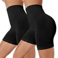 thumbnail image 1 of GAI YI 2-Pack Biker Shorts for Women, Anti-Chafing Workout Shorts - Multiple Colors , Black & Black, Size M, 1 of 6