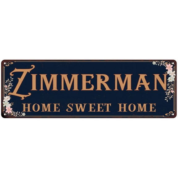 ZIMMERMAN Home Sweet Home Victorian Look 8x24 Metal Sign 108240046942