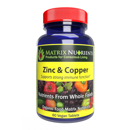 ZINC & Copper - LAB Tested for Highest Purity! Fast Absorption, 100% Organic Natural Ingredients - Massive Immune Support - Repair Heart & Body! - Vegan Tablets (60ct)