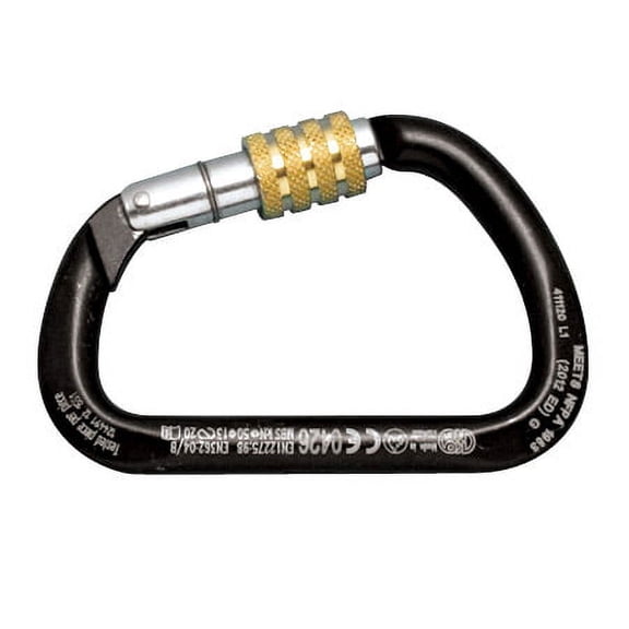 ZINC PLATED CARABINER HARNESS CLIP SCREW LOCK #410 4-1/2", Z.P. STEEL