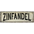 thumbnail image 1 of ZINFANDEL Farmhouse Style Wood Look Sign Gift 6x18 Metal Decor 106180028301, 1 of 1