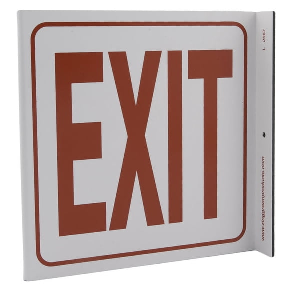 ZING Green 2567 ZING Eco Safety L Sign, 7X7
