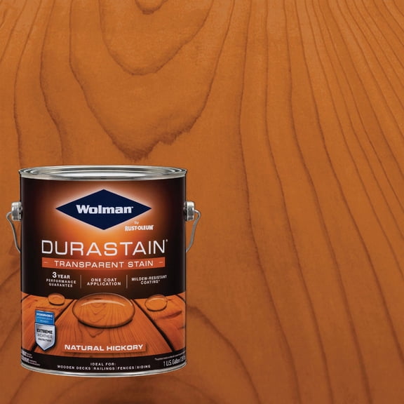 Zinsser Wood Stain Hickory Transparent Coating - 1 Gal, Brown, Clear Finish, Exterior — Exterior Wood Surfaces, UV-Resistant Formula