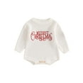 ZINTAOZT Baby Boy Girl First Christmas Sweater Romper Letter Embroidery