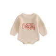 ZINTAOZT Baby Boy Girl First Christmas Sweater Romper Letter Embroidery