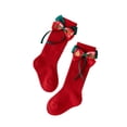 thumbnail image 1 of ZINTAOZT Baby Girl Knee High Socks Christmas Long Tube Socks with Bow Toddler Cotton Knit Ribbed Socks Leggings Gift, 1 of 6