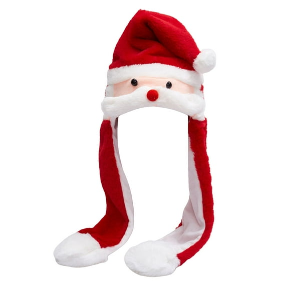ZINTAOZT Christmas Moving Ear Hat Cute Santa Claus Elk Plush Hat Soft Animal Hat Women Girl Costume Party Hats Great Gift