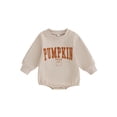 thumbnail image 1 of ZINTAOZT Infant Baby Boy Girl Halloween Sweatshirt Jumpsuit Letter Long Sleeve Oversized Romper Fall Sweater Clothes, 1 of 8