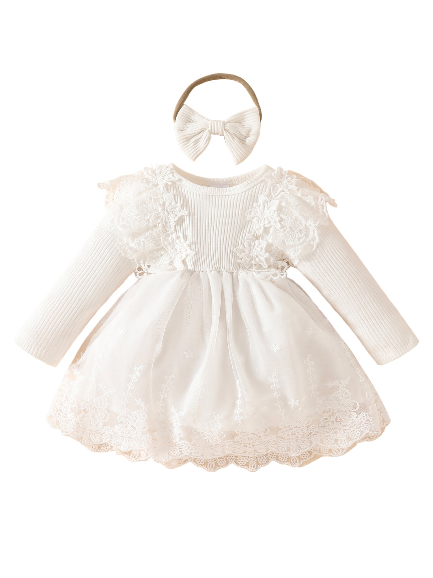 open lace back dress Princess Daliana beaded Christening Dress by La Bavetta  labavettainc