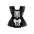 thumbnail image 1 of ZINTAOZT Newborn Baby Girl Halloween Outfit Skeleton Skull Romper Ruffle Mesh Tulle Dress Bodysuit Jumpsuit Clothes, 1 of 8