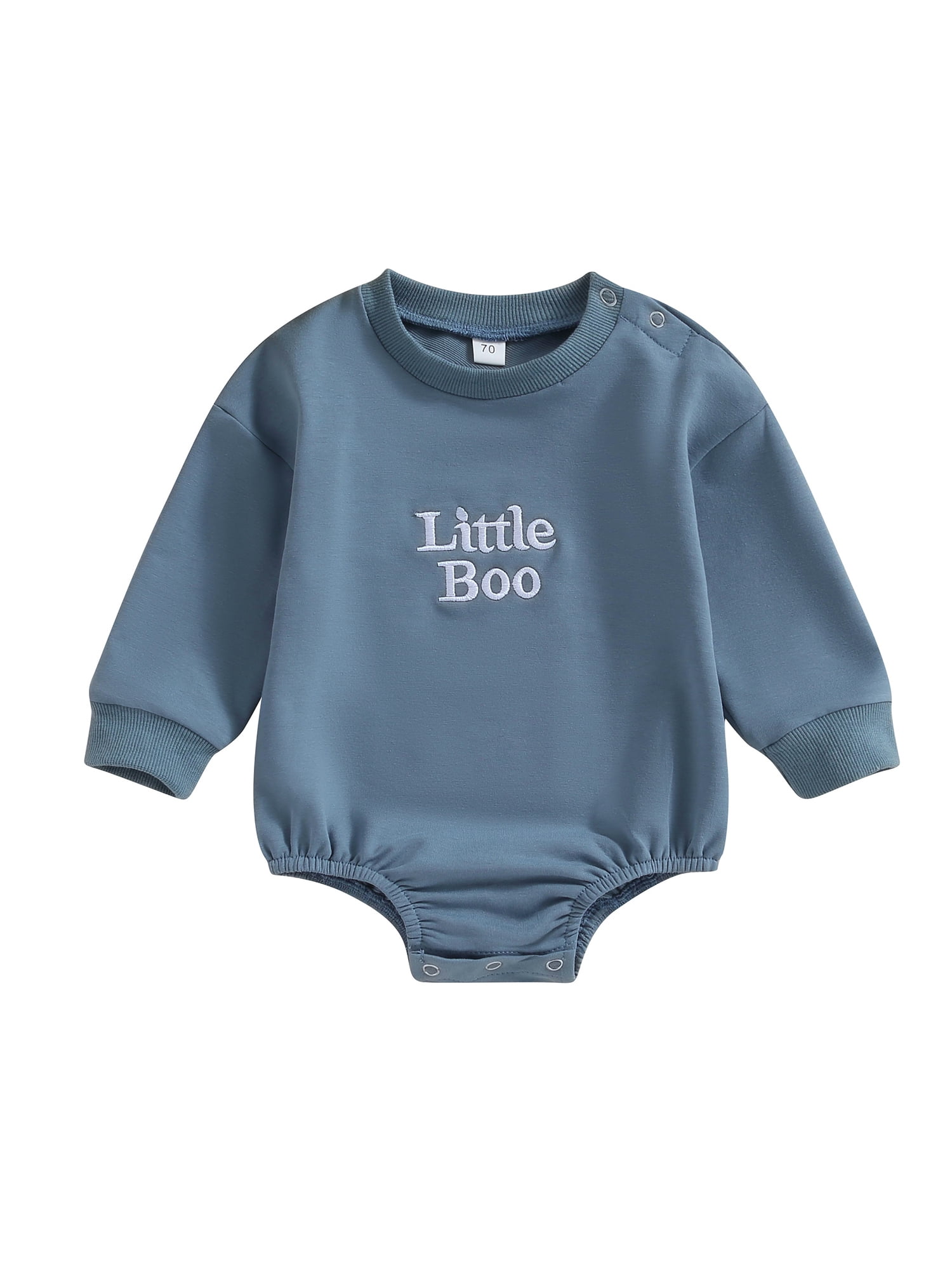 ZINTAOZT Newborn Halloween Outfit Girl Boy Little Boo Romper Bubble