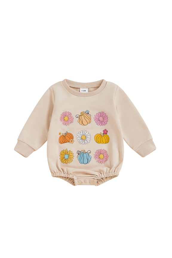Newborn Halloween Outfit Girl Boy Pumpkin Ghost Romper Bubble Sweatshirt Bodysuit Fall Halloween Baby Clothes