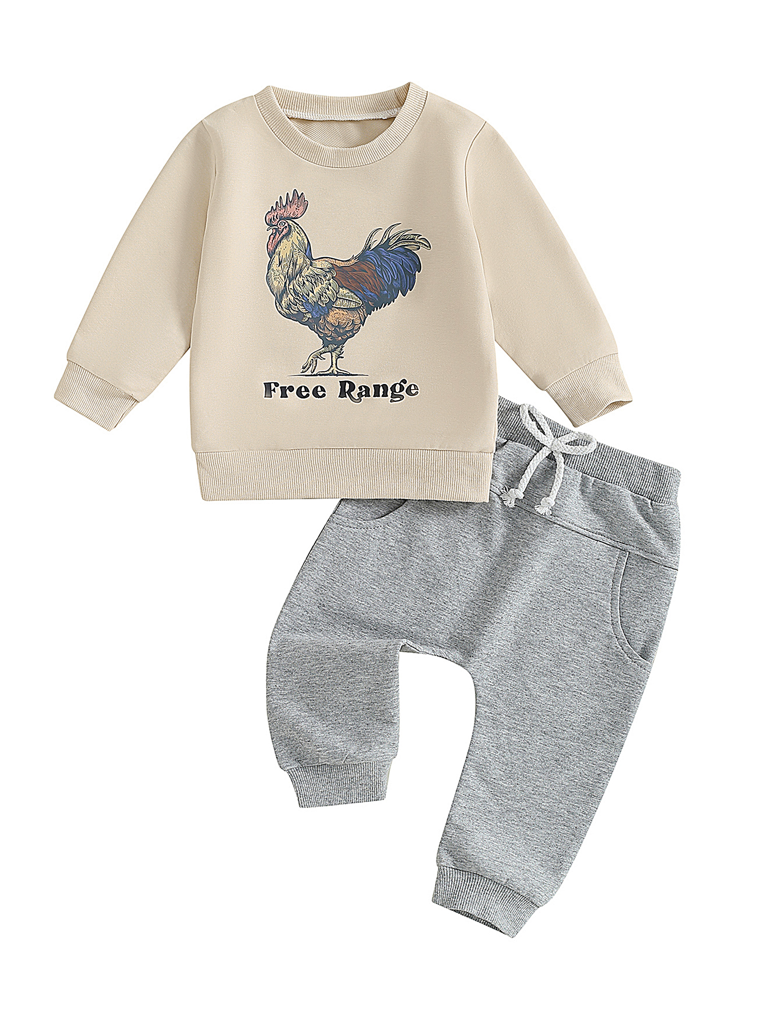 ZINTAOZT Toddler Baby Boy Fall Winter Outfit Farm Animal Long Sleeve