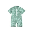 thumbnail image 1 of ZINTAOZT Toddler Baby Boy One Piece Swimsuit Dinosaur Print Zipper Rash Guard Bathing Surfing Suit Swim Beachwear 0-3T, 1 of 8