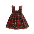 thumbnail image 1 of ZINTAOZT Toddler Baby Girl Christmas Tutu Dress Sleeveless Candy Cane/Plaid Layered Tulle Princess Dress Christmas Clothes, 1 of 8
