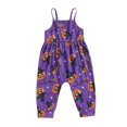 thumbnail image 1 of ZINTAOZT Toddler Girl Jumpsuit Baby Halloween Clothes Ghost/Pumpkin Print Sleeveless One Piece Strap Romper 6M-3T, 1 of 8