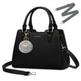 thumbnail image 1 of ZINTVVD Fashion Crossbody Purses and Handbags for Women PU Leather Designer Tote Top Handle Satchel Shoulder Bags with Cute Pompom-Black, 1 of 7