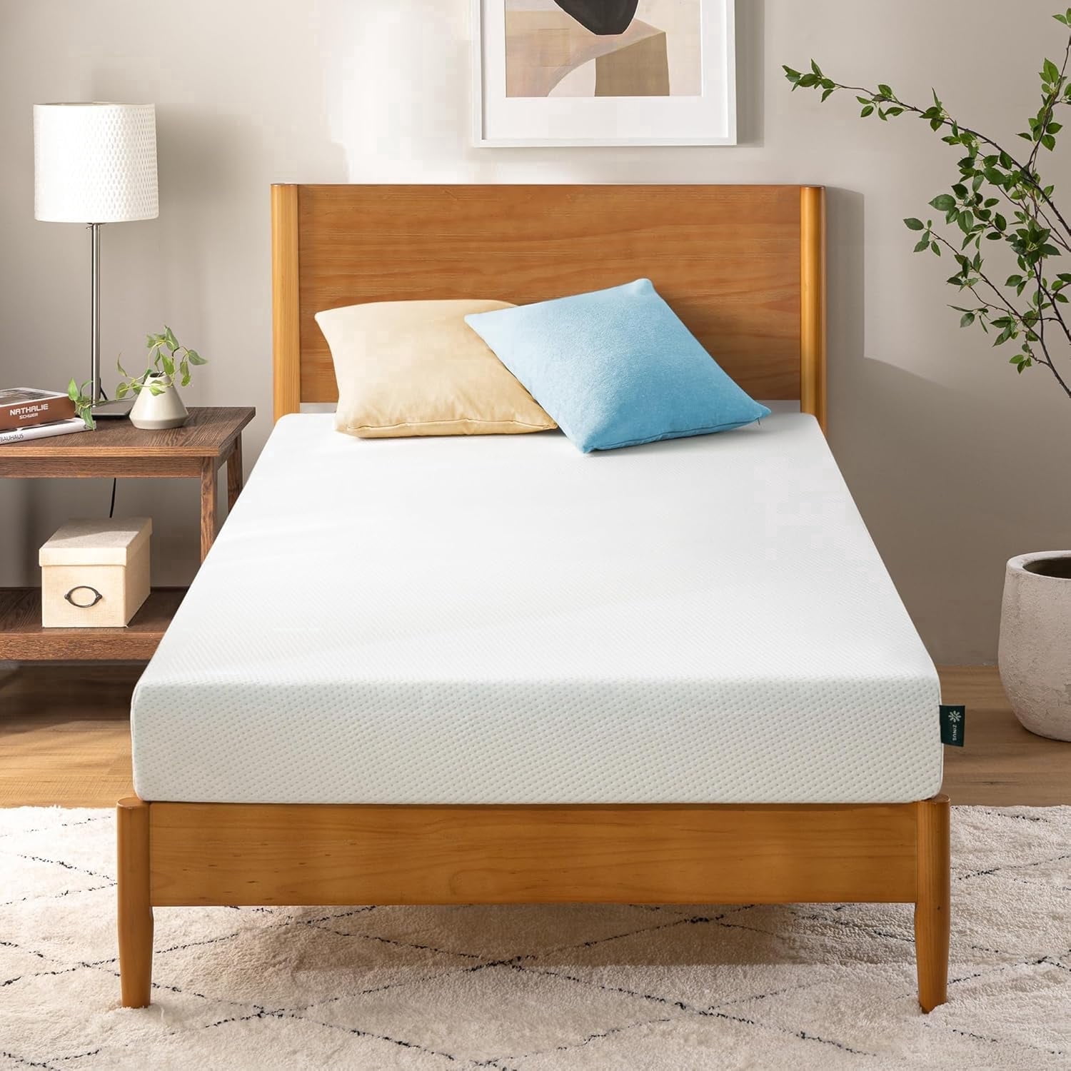 Zinus 5 Inch Twin Green Tea Memory Foam Mattress, Fiberglass Free, Medium Firm Feel, Zoned Pressure Relief, Certified Safe Foams & Fabric, Mattress in A Box