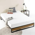 thumbnail image 1 of ZINUS GOOD DESIGN Award Winner Suzanne 10 Inch Metal and Wood Platforma Bed Frame No Box Spring Needed Wood Slat Suport Brown King, 1 of 1