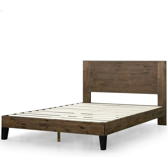 ZINUS Tonja Wood Platform Bed Frame with Headboard / Mattress Foundation with Wooden Slat Support / No Box Spring Needed / Easy Assembly, Full, 76.5"L x 53.6"W x 39.4"H Full Contemporary Platform Bed Only