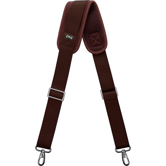 ZINZ Shoulder Strap, 57" Padded Adjustable Shoulder Bag Strap (Brown)