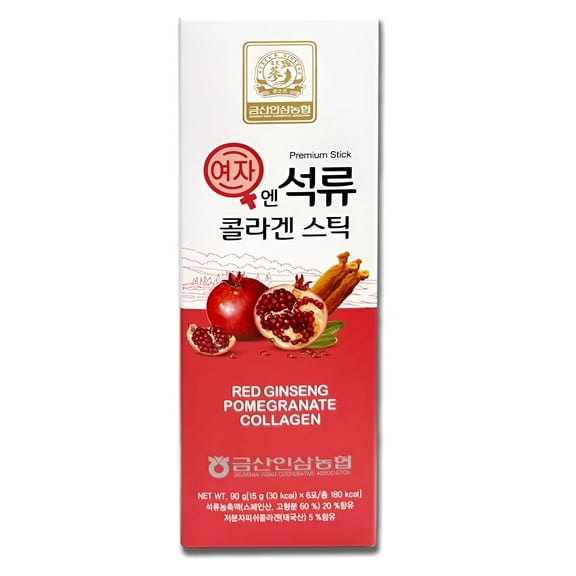 ZIOSTAND Korean Beauty Baekje Geumsan Women's Pomegranate Collagen Jelly Stick 5.1oz / 6 Count (1 Pack)