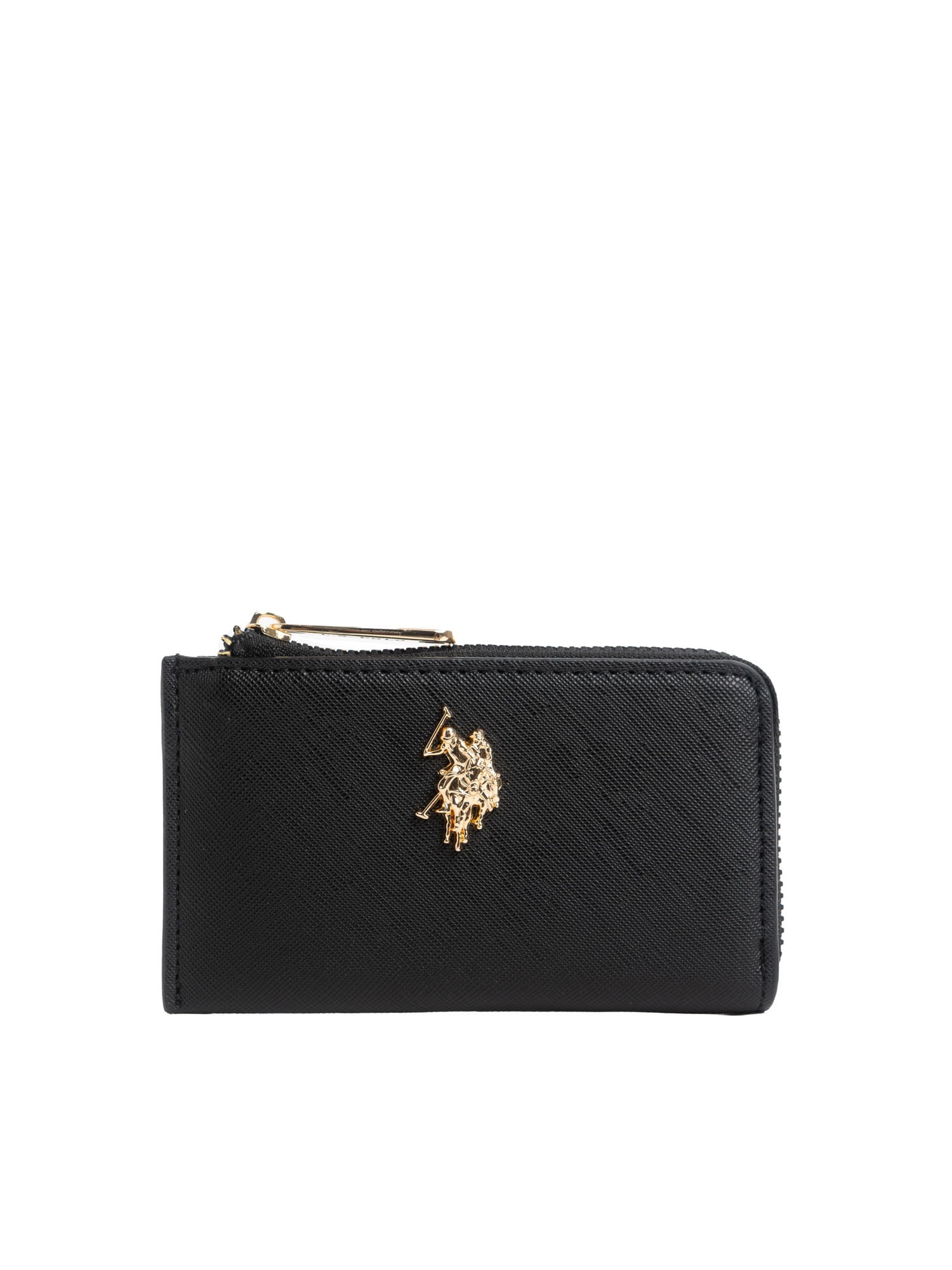 U.S. Polo Assn. Women's Zip Coin Wallet, Black