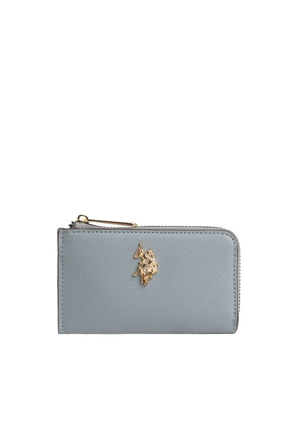 Women's Zip Coin Wallet, Dusty Blue