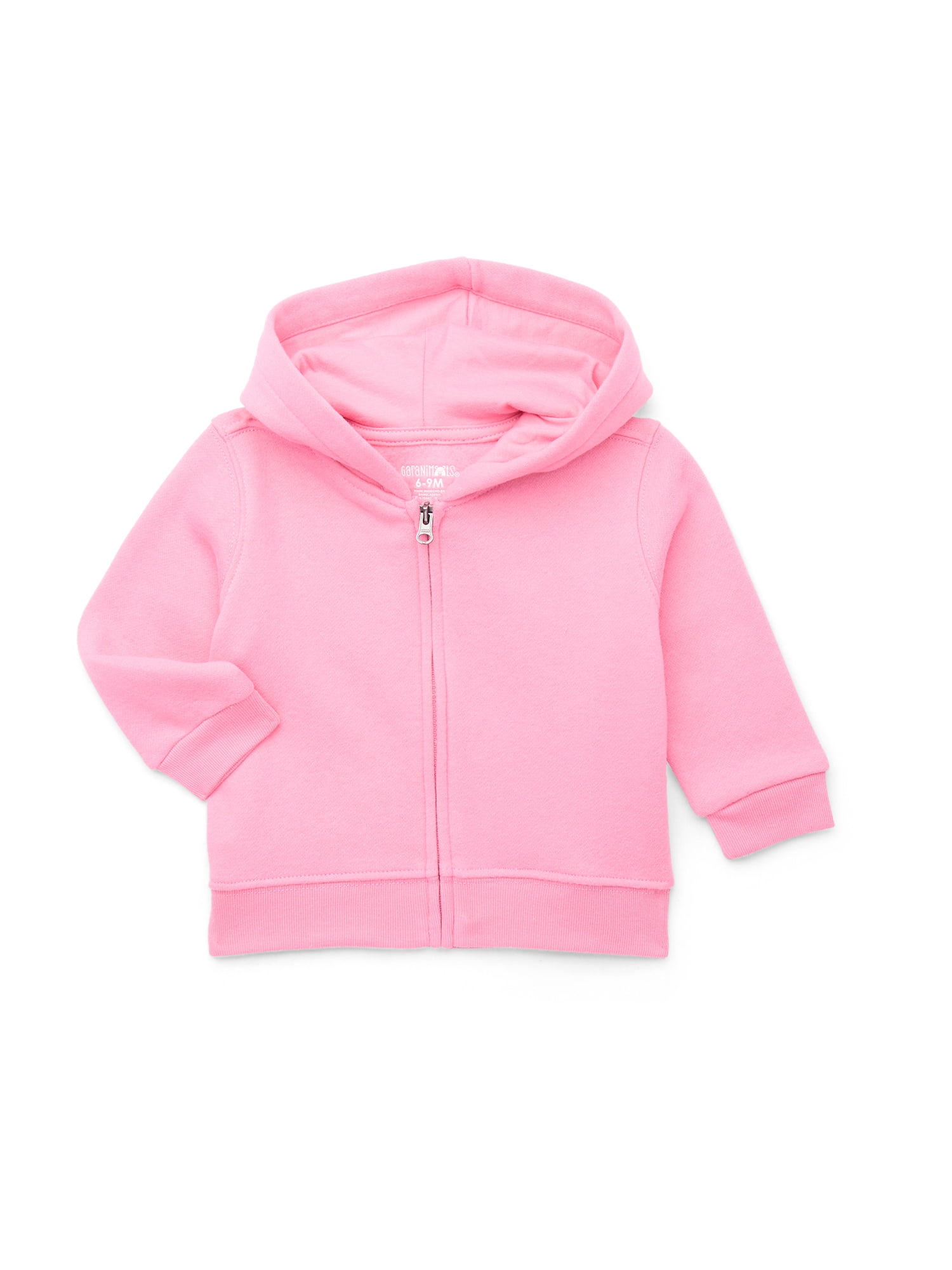 Garanimals Baby Girl Zip Up Butter Fleece Hoodie, Sizes 0-24 Months
