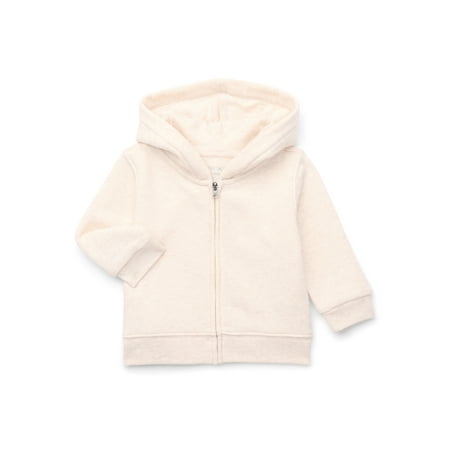 Garanimals Baby Girl Zip Up Butter Fleece Hoodie, Sizes 0-24 Months