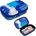 thumbnail image 1 of ZIPIT POP Pencil Box, Silicon Sensory Fidget Push It Case, Large Capacity Pencil Case (Blue), 1 of 9
