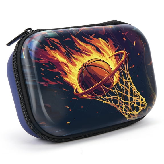 ZIPIT 3D Pencil Box for Boys | Lenticular Pencil Case for School | Large Capacity Pencil Pouch (Basketball)