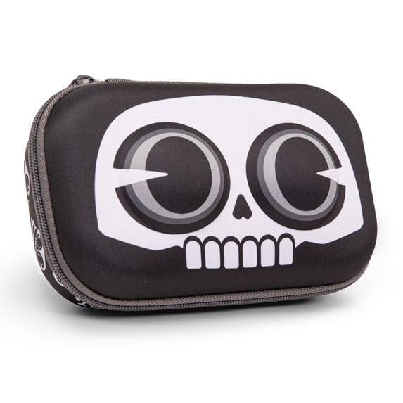 ZIPIT Black Pencil Box | Skull Pencil Case | Large Capacity Organizer