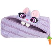 ZIPIT Bunny Pencil Case for Girls, Cute Zipper Pouch for Kids Teens, Stationery Bag for School ,Purple