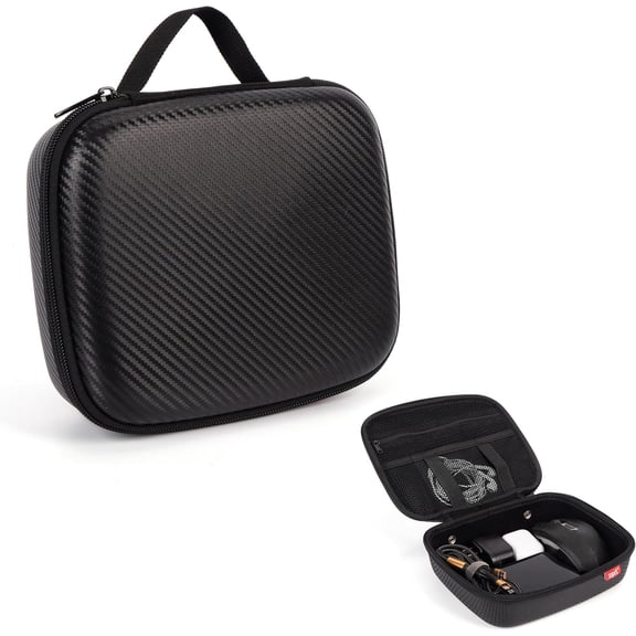 ZIPIT Carbon Electronic Organizer Case, Hard Shell EVA Travel Cable Organizer for Chargers, Cords & Tech Accessories, Black