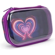 ZIPIT Clear Top Pencil Box | Heart Pencil Case | Large Capacity Pencil Pouch