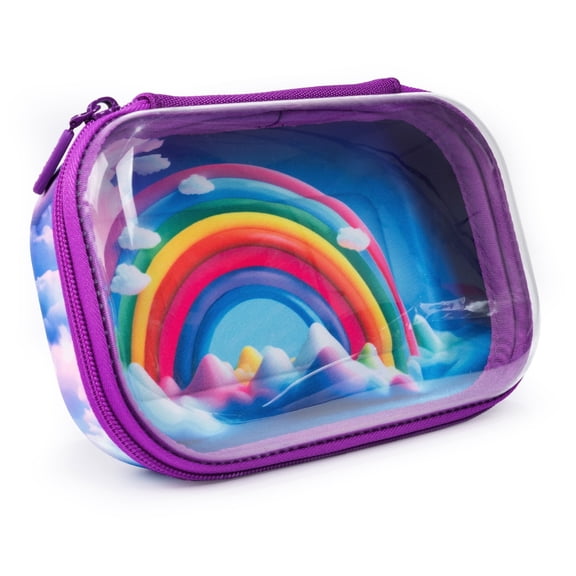 ZIPIT Clear Top Pencil Box | Rainbow Pencil Case | Large Capacity Pencil Pouch