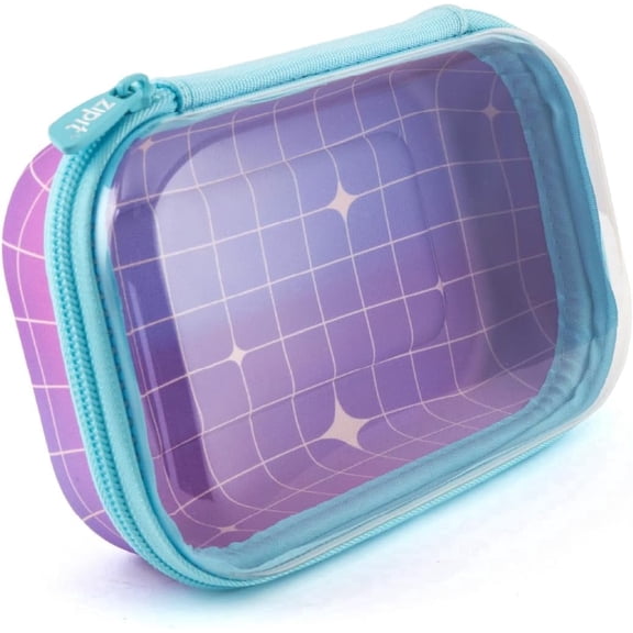 ZIPIT Clear Top Pencil Case for Girls, Durable Pencil Box for School, Large Capacity Stationery Case, Purple
