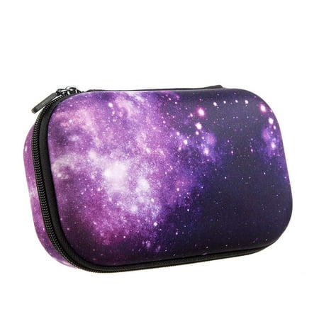 ZIPIT Colors Pencil Box, Durable Storage Container, Secure Zipper Closure, Galaxy