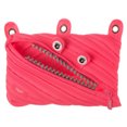 thumbnail image 1 of ZIPIT Grillz 3-Ring Binder Pencil Pouch, Large Capacity Pen Case for Kids and Teens, Made of One Long Zipper! (Pink), 1 of 8