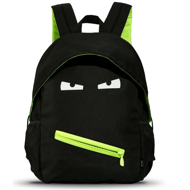 ZIPIT Grillz Backpack for Boys Elementary School & Preschool, Cute Book Bag for Kids (Black)