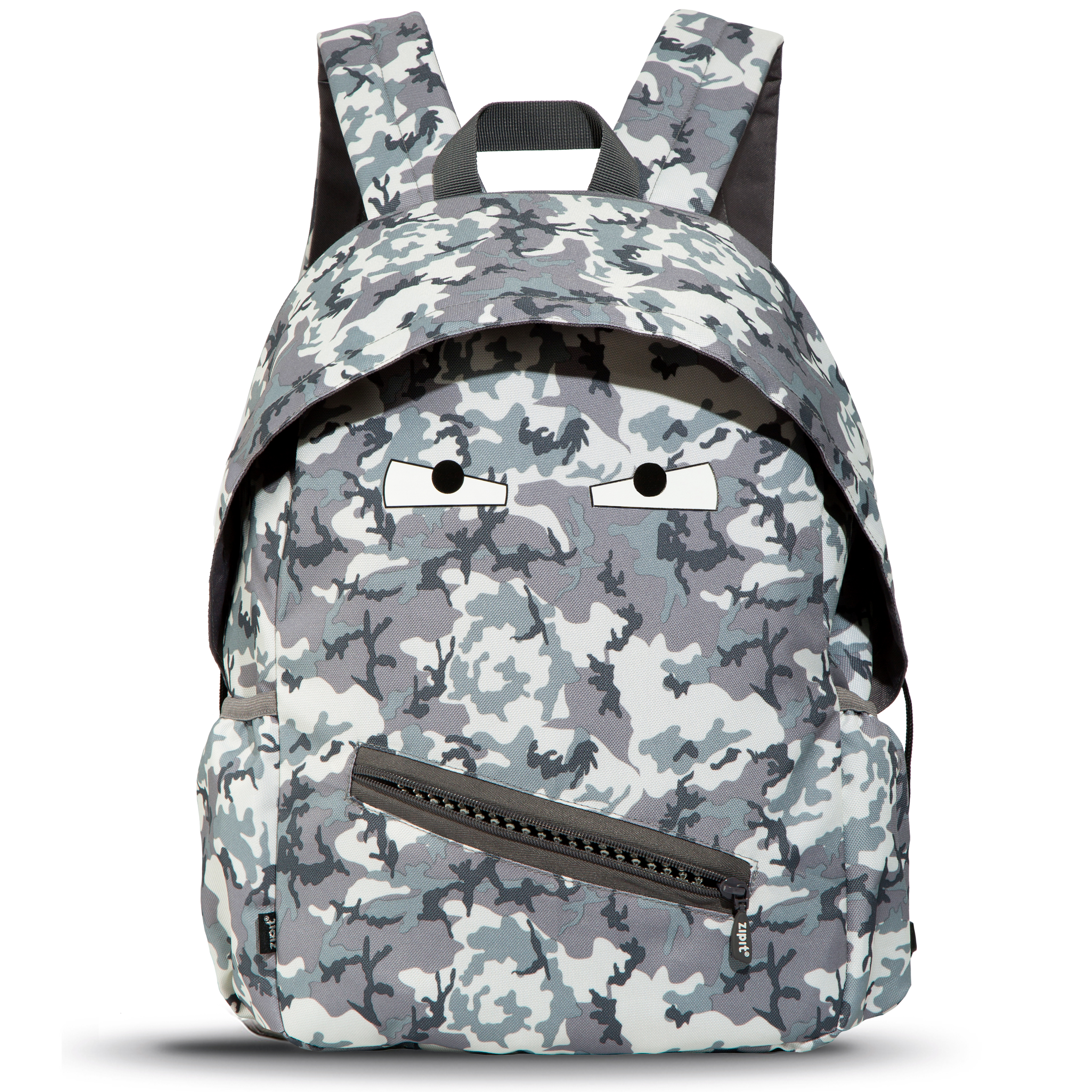 ZIPIT Grillz Backpack for Boys Elementary School & Preschool, Cute Book Bag for Kids (Camo Grey) - image 1 of 10